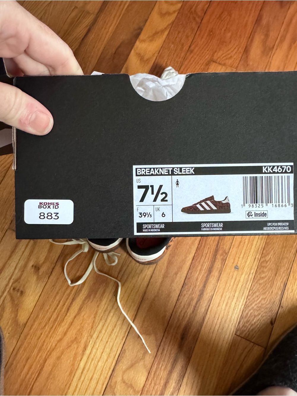 adidas Leopard-Print Sneakers in Brown and White - Picture 5 of 6